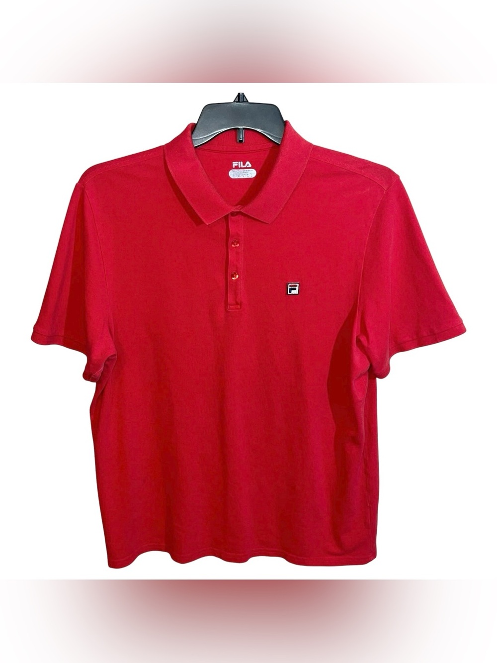 Fila Short Sleeve Polo Shirt Men’s L Red